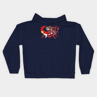 Squid Whale Hug Kids Hoodie